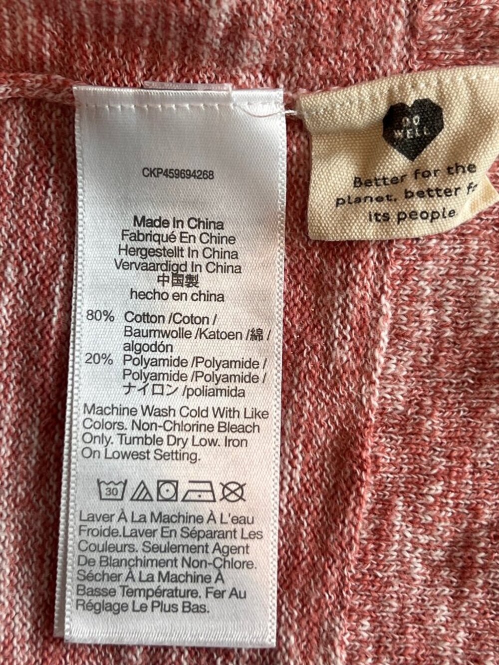 Madewell Summer Ryder Cardigan Sweater in Heathered Rose, Size Large - Picture 7 of 7